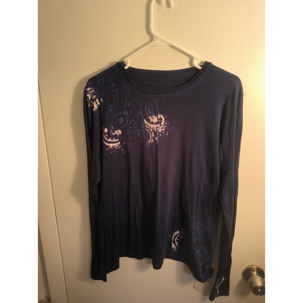 MA+CH Marika Charles Shirt Size 4 100% Supima Cotton Long Sleeve Tie Dye USA